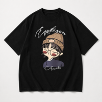 Thumbnail for CuteStyle – Trendy og komfortabel – T-skjorte med oversized tegneserieprint