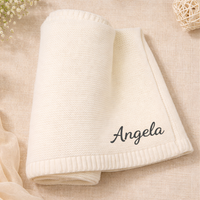 Thumbnail for Personalized Baby Blanket – Myk og unik – Personlig brodert bomullsteppe