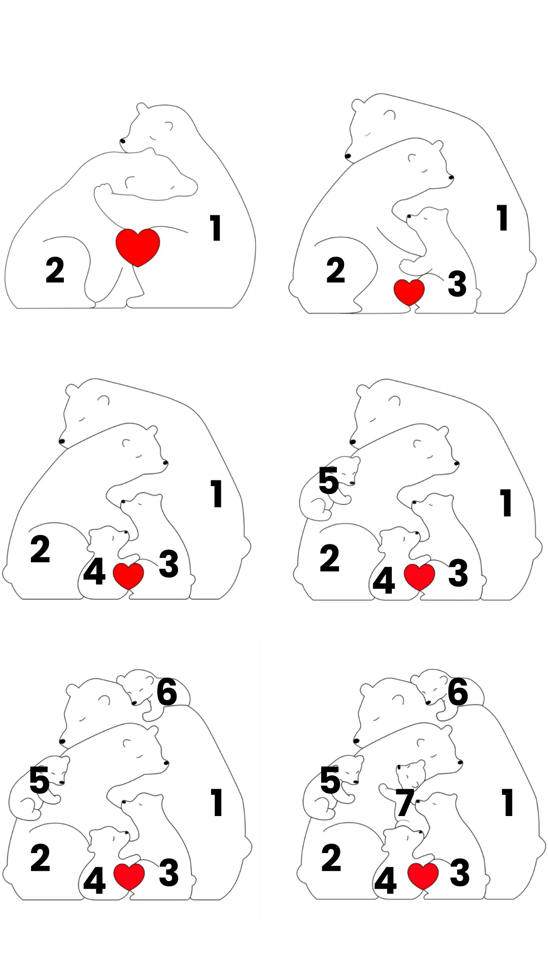 Family Puzzle™ – Personlig morsdagsgave med bjørnefamilien