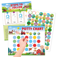 Thumbnail for Potty Training – Lekende og motiverende - pottetreningskort med klistremerker