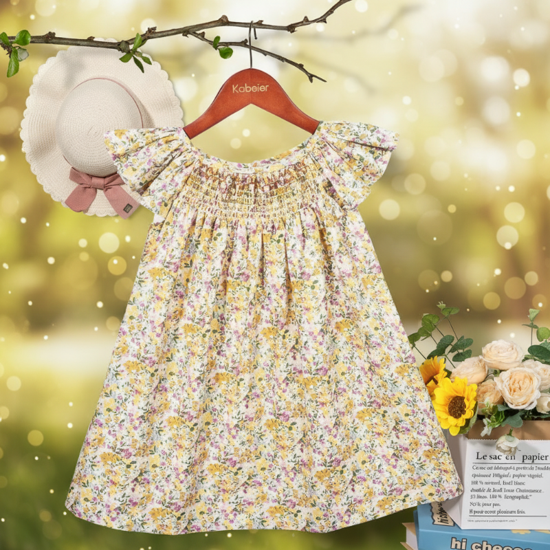 Floral Dress – Lett og luftig – Jentekjole med flagrende ermer