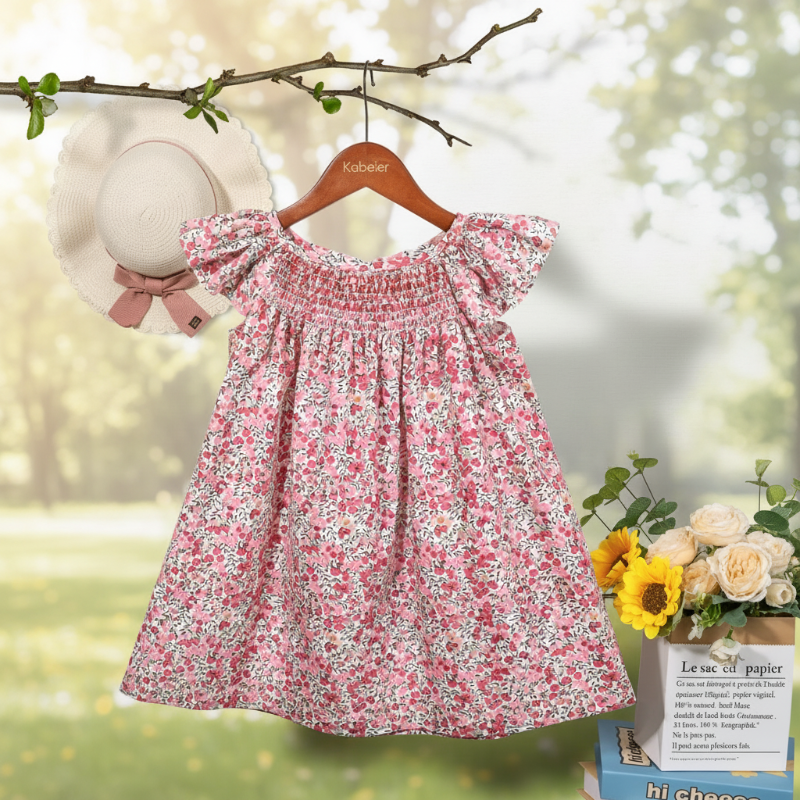 Floral Dress – Lett og luftig – Jentekjole med flagrende ermer
