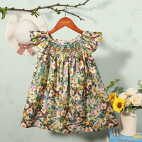Thumbnail for Floral Dress – Lett og luftig – Jentekjole med flagrende ermer