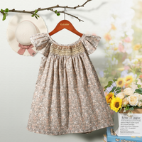 Thumbnail for Floral Dress – Lett og luftig – Jentekjole med flagrende ermer
