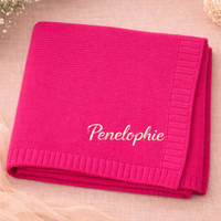 Thumbnail for Personalized Baby Blanket – Myk og unik – Personlig brodert bomullsteppe