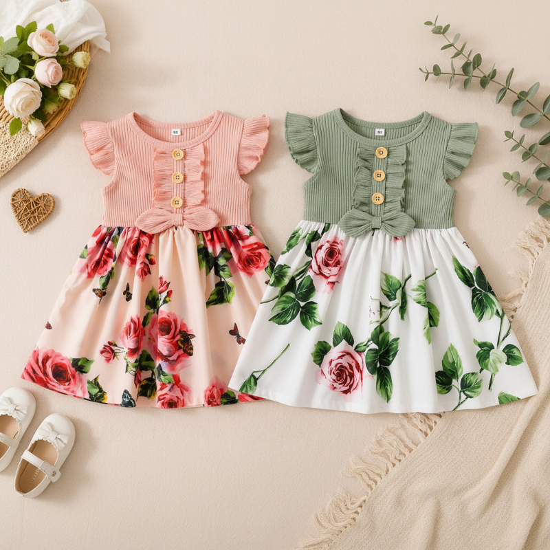 Garden Dress – Sommer & Frisk – Blomsterkjole for jenter