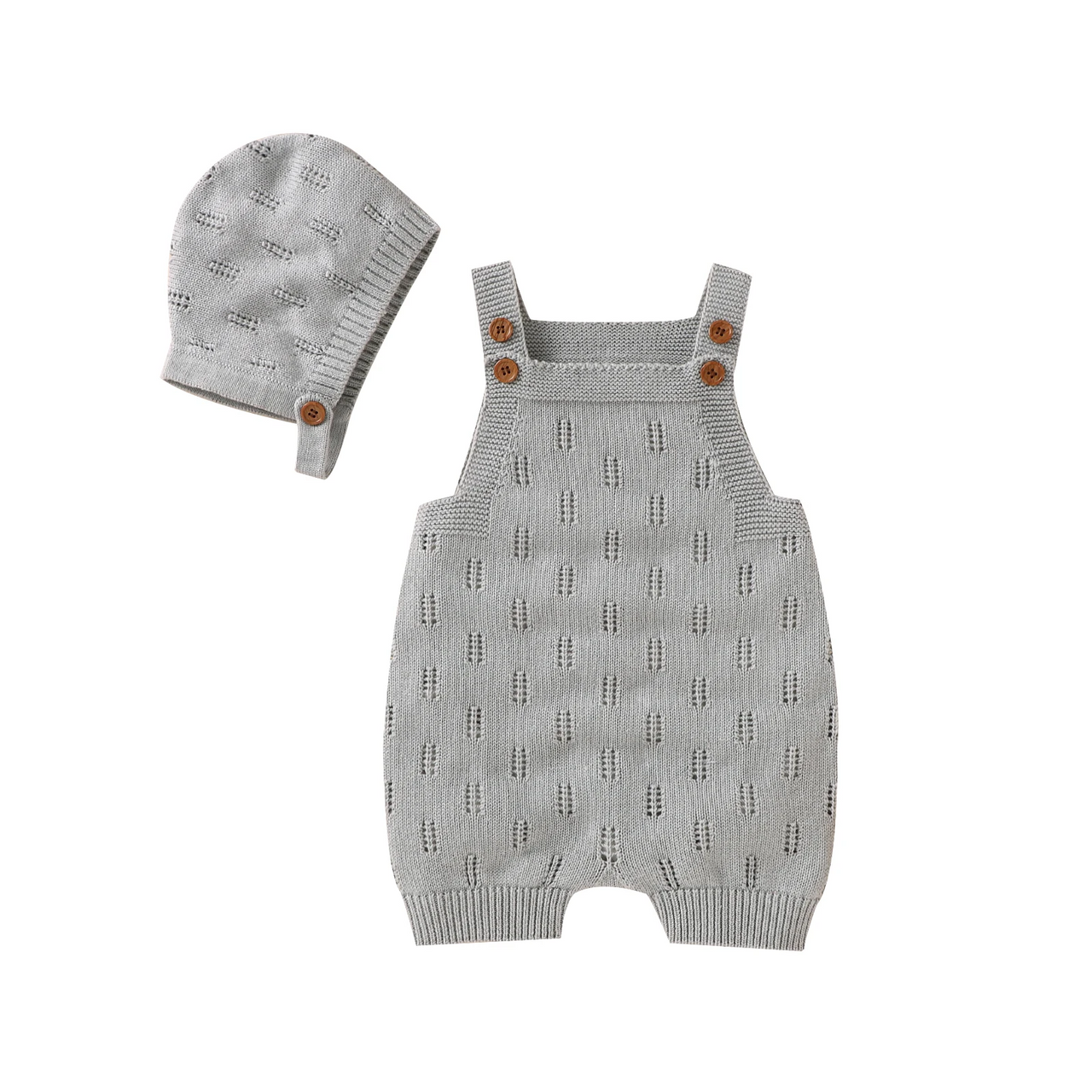 MiniCozy – Myk og behagelig – Strikkede babybukser med lue