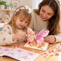 Thumbnail for BloomBook – Romantisk og kreativt – 3D-blomsterbok med roser og sommerfugler
