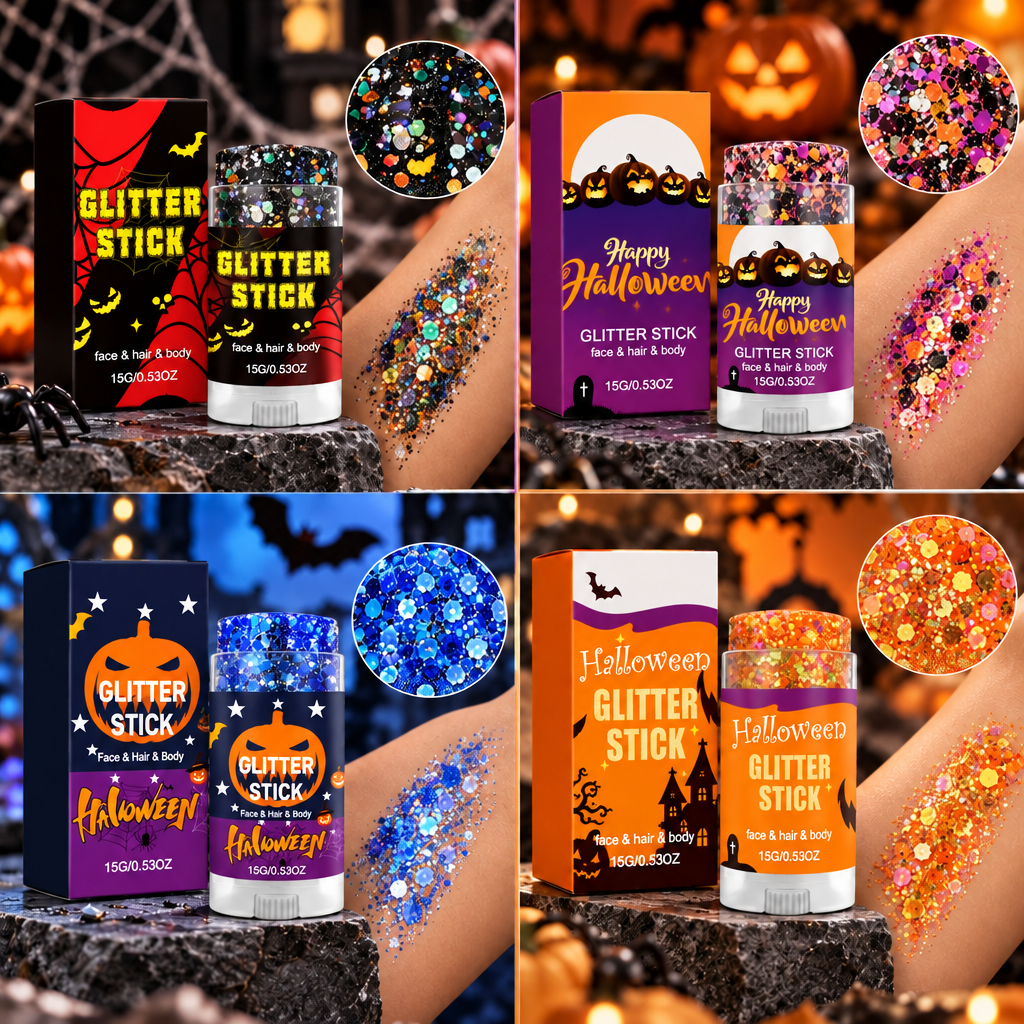 GlitterPop – Glitrende og festlig – Halloween-glitterstift til ansikt, hår og kropp