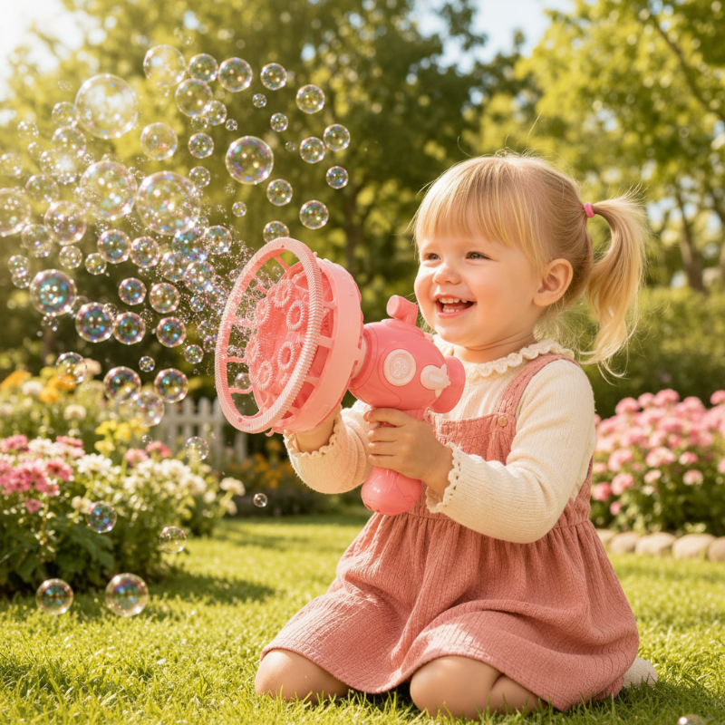 HappyBubbles – Lekende og trygt – Boblepistol for barn