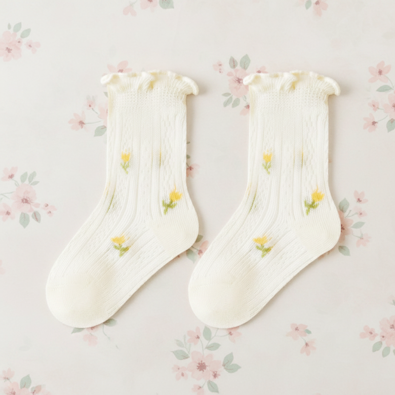 HappyToes – Fargerike og søte – babysokker (sett med 5)