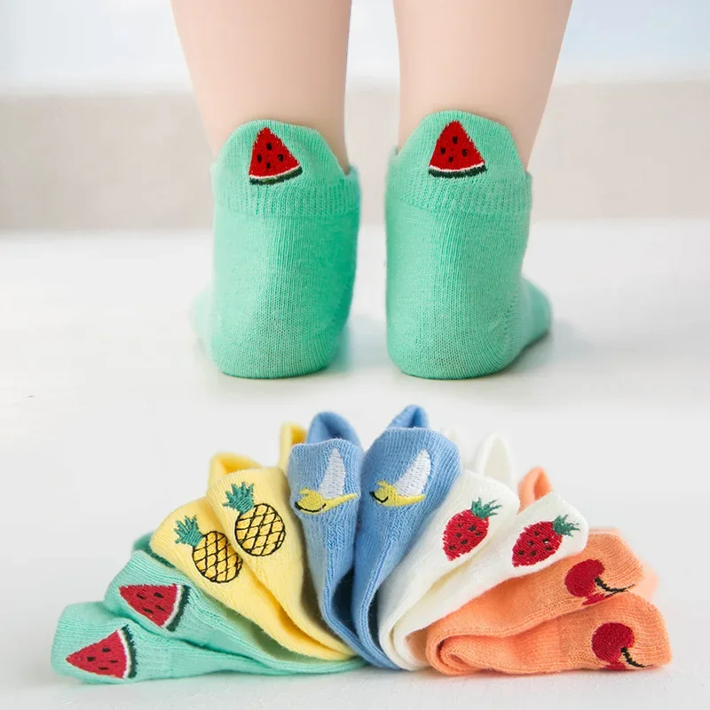 PlayfulToes – Fargerike og myke – korte barnesokker (sett med 5)