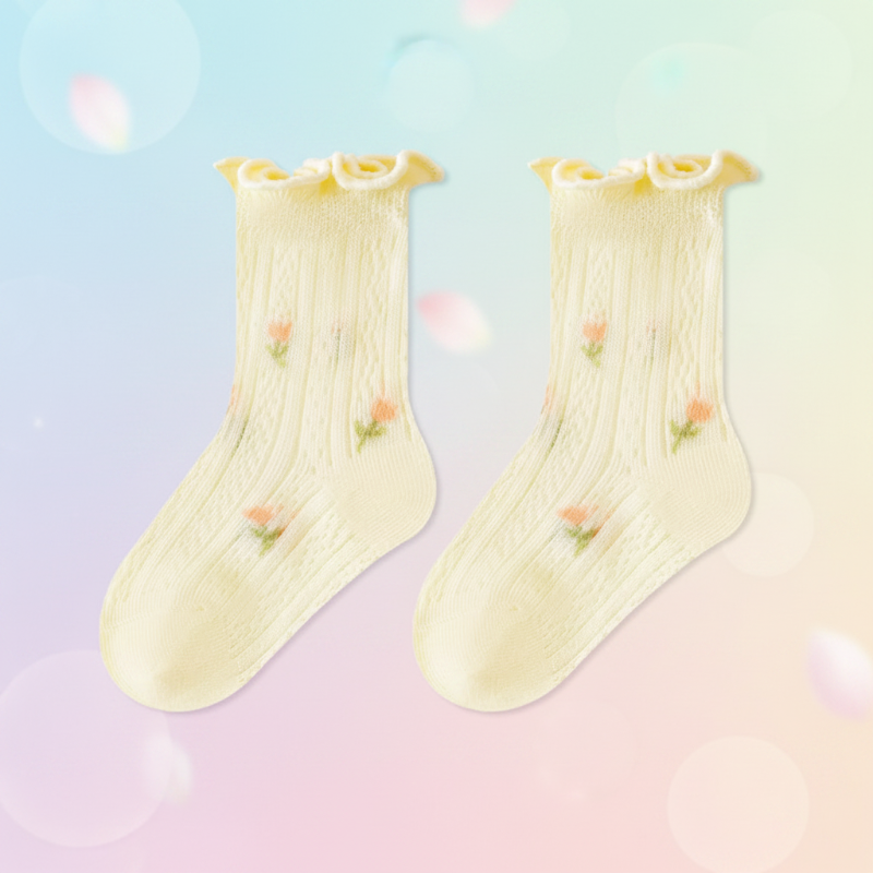 HappyToes – Fargerike og søte – babysokker (sett med 5)