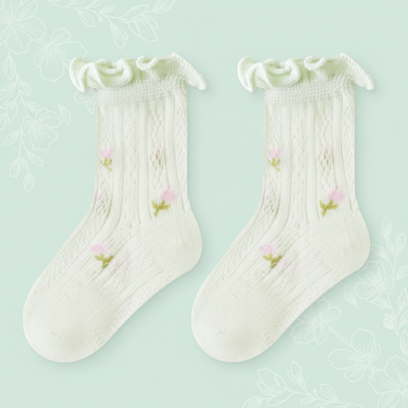 HappyToes – Fargerike og søte – babysokker (sett med 5)