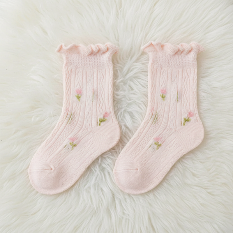 HappyToes – Fargerike og søte – babysokker (sett med 5)