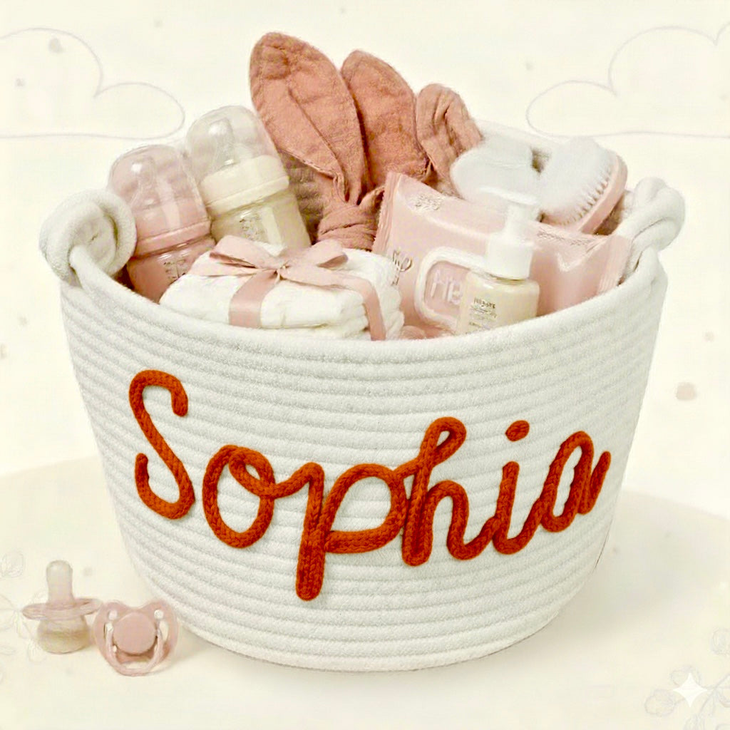 CuddleBasket – Søt og personlig – Personlig bleiekurv