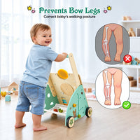 Thumbnail for WoodenSteps – Naturlig og lærerikt – Babyvogn i tre med lekeplater