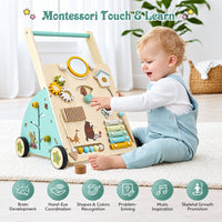 Thumbnail for WoodenSteps – Naturlig og lærerikt – Babyvogn i tre med lekeplater