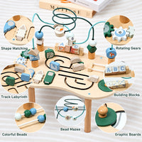 Thumbnail for WoodMaze – Lek og læring – Aktivitetsbord i tre med perle-labyrint