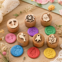 Thumbnail for WoodStamp – Montessori & Kreativt – 6 stk. leirestempler av tre
