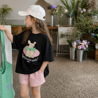 Thumbnail for SunnyKids – Komfortabel og søt – Oversized T-skjorte med tegneserie-trykk