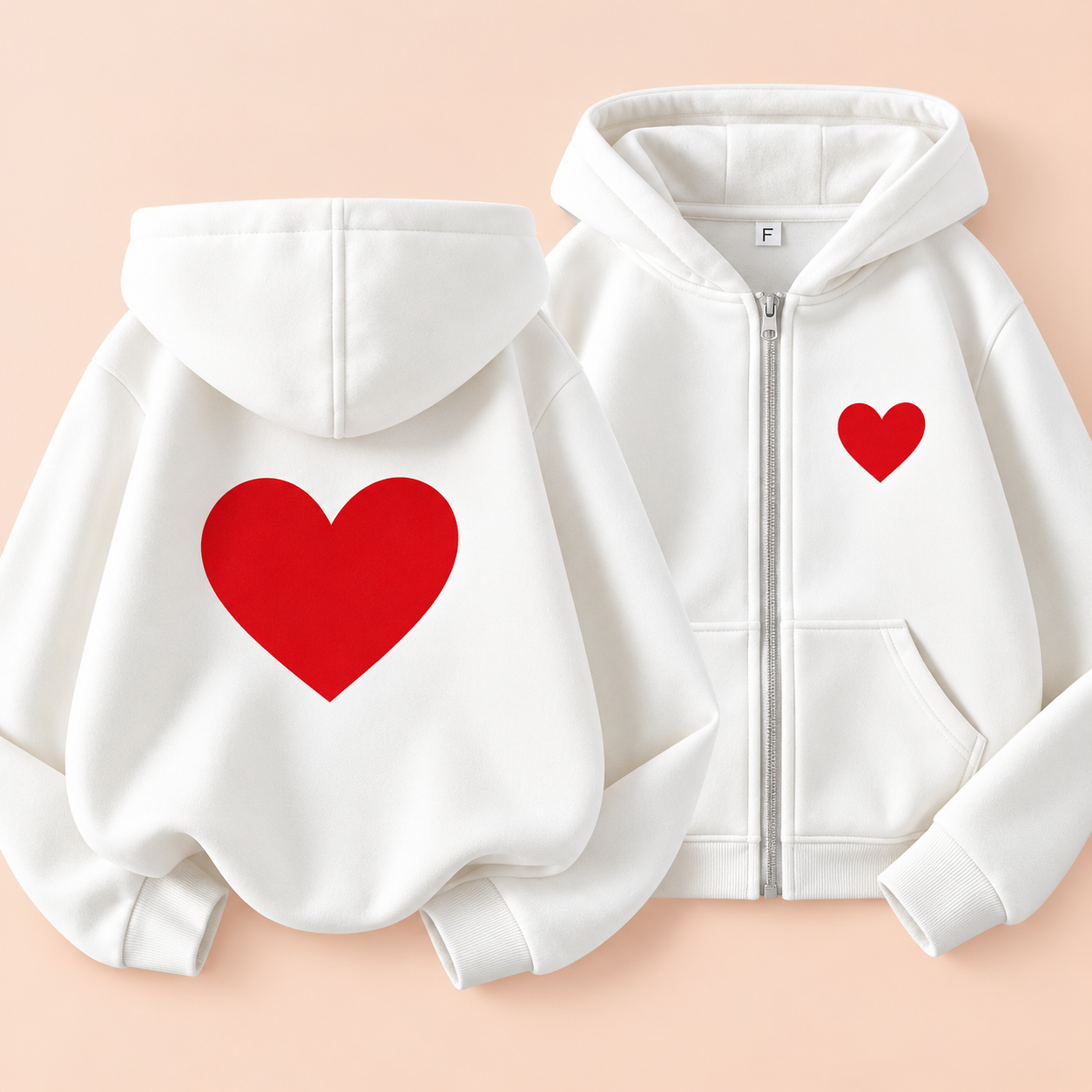 LittleLove – Myk & søt – Barnehoodie med hjerteprint