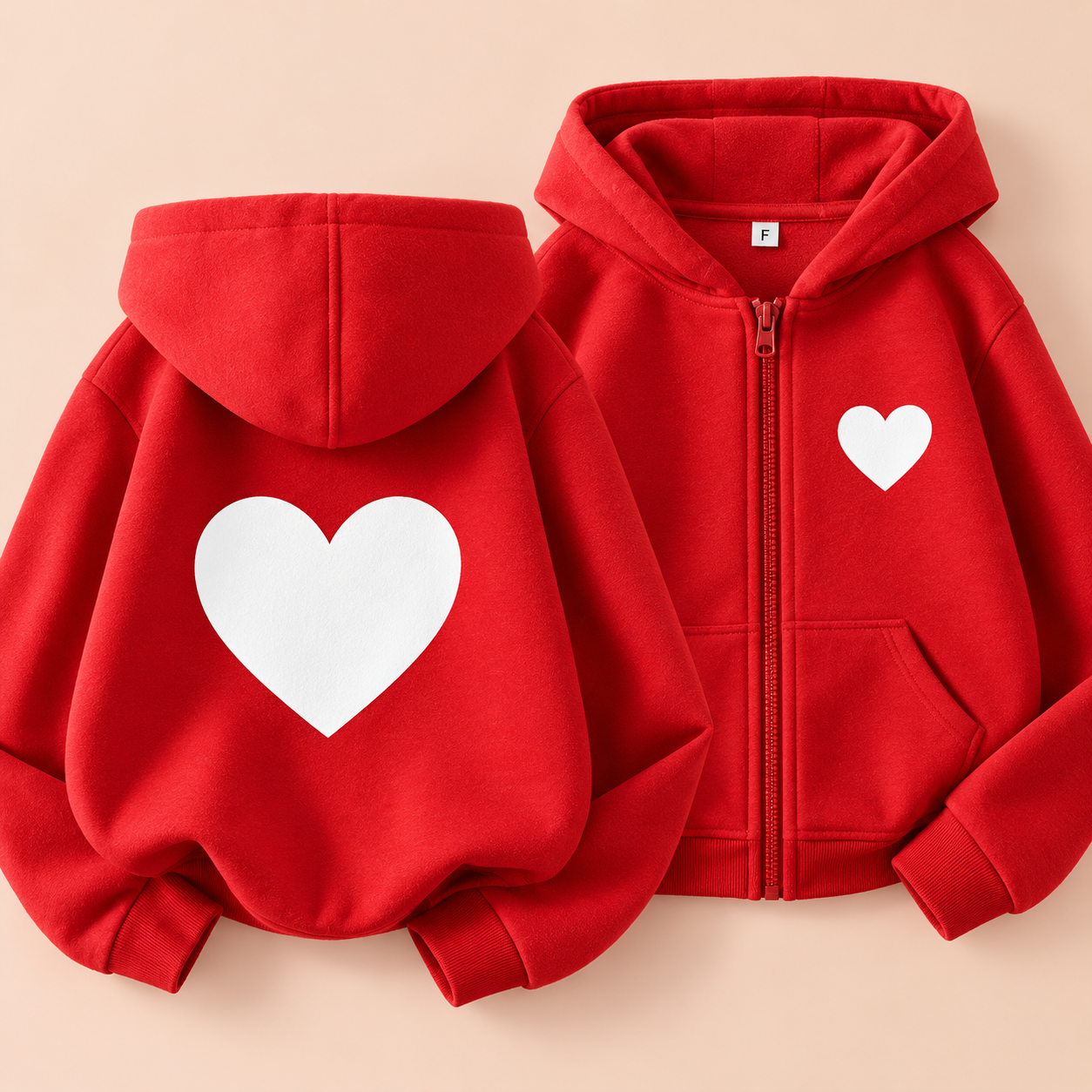 LittleLove – Myk & søt – Barnehoodie med hjerteprint