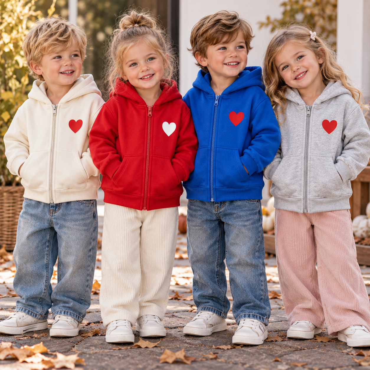 LittleLove – Myk & søt – Barnehoodie med hjerteprint