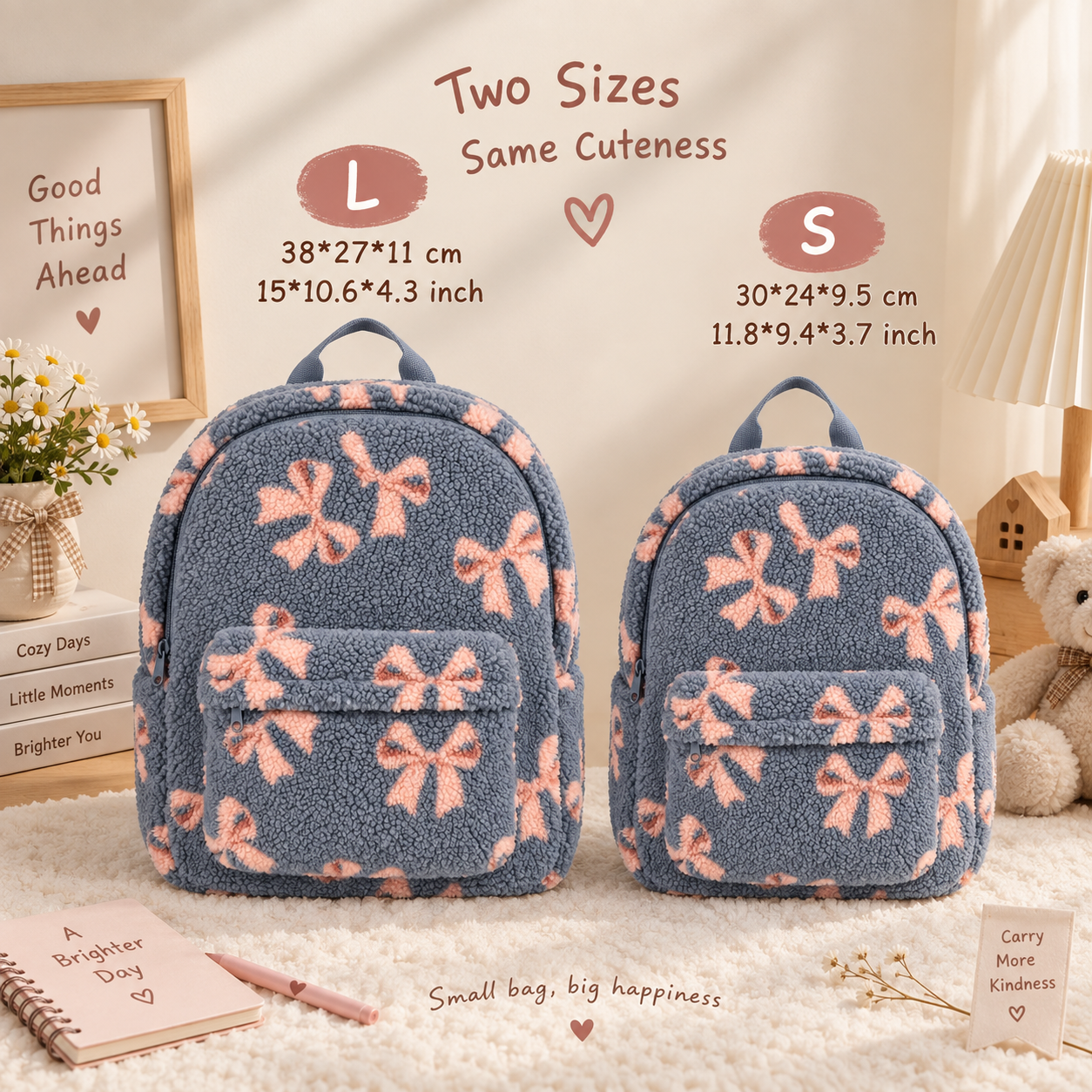 FluffyGo – Søt & trendy – Teddy-ryggsekk