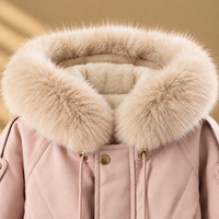 Thumbnail for CozyParka – Varm og myk – Vinterjakke for jenter med plysjkrage