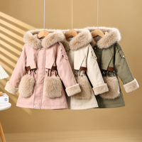 Thumbnail for CozyParka – Varm og myk – Vinterjakke for jenter med plysjkrage
