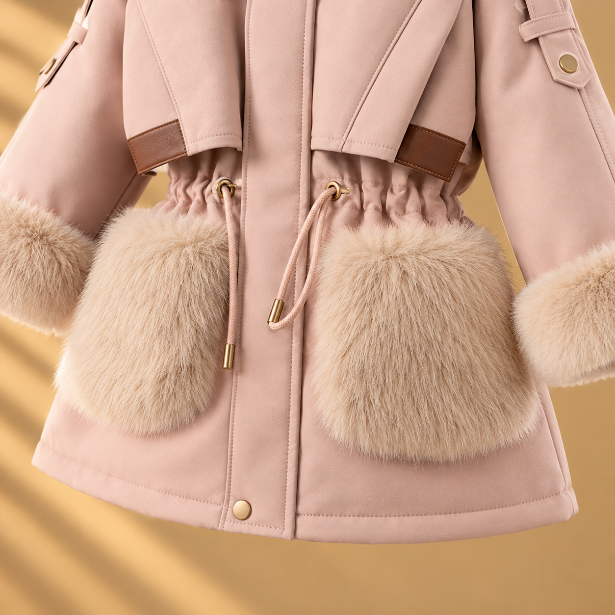 CozyParka – Varm og myk – Vinterjakke for jenter med plysjkrage