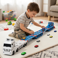 Thumbnail for CarHauler – Lekent og eventyrlig – Biltransport-lekesett med racerbiler