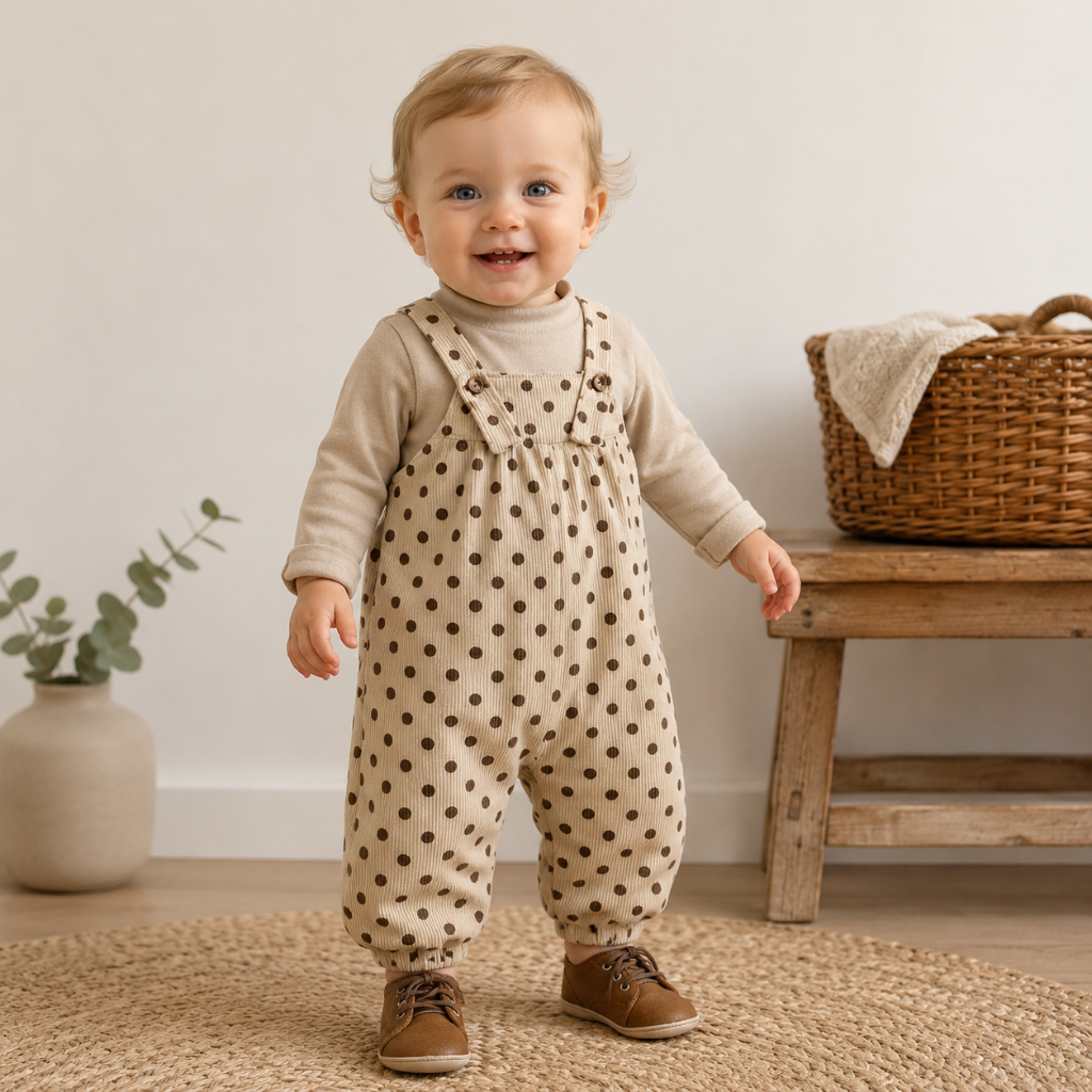 BabyBloom – Søt og behagelig – Jumpsuit med prikkete mønster