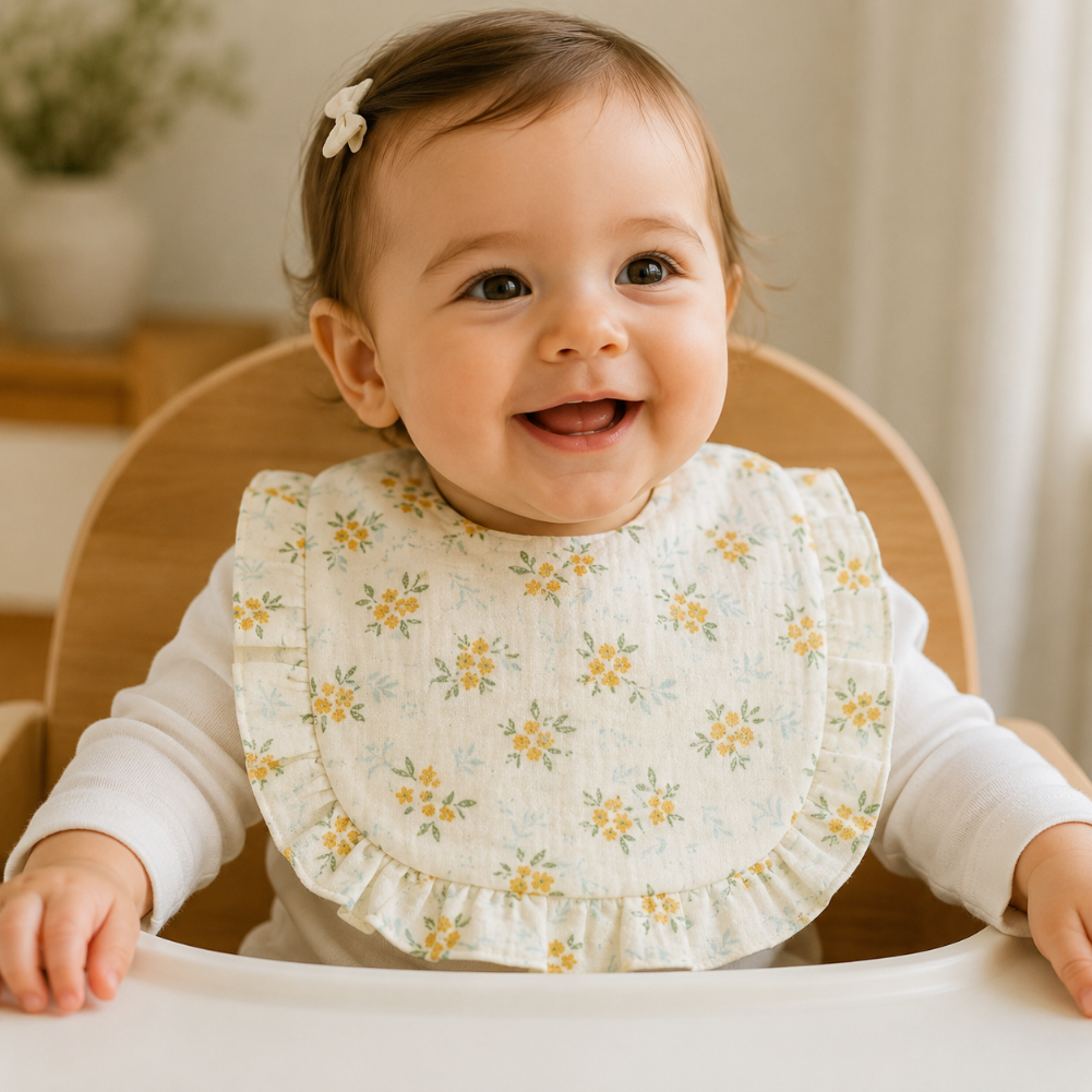 BabyBloom – Søt og behagelig – babysmekke med volangkant