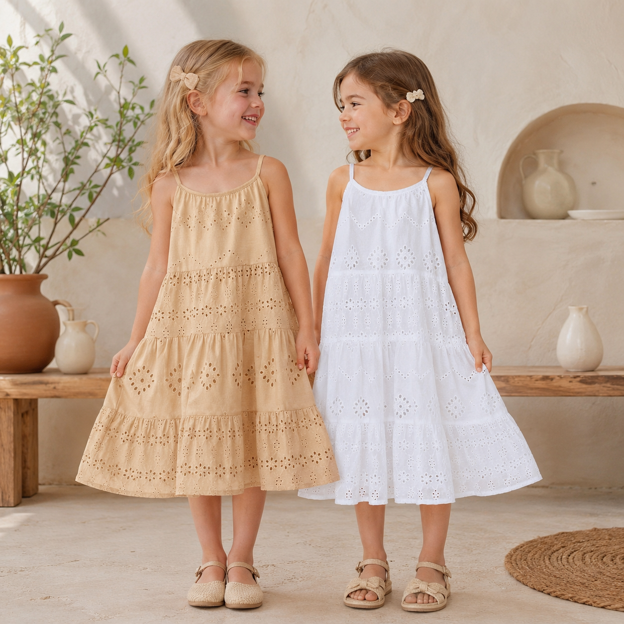BohoBelle – Elegant og komfortabel – Kjole med broderidetaljer