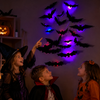 SpookyGlow – Skummel og stemningsfull – LED-veggdekorasjon med Halloween-flaggermus
