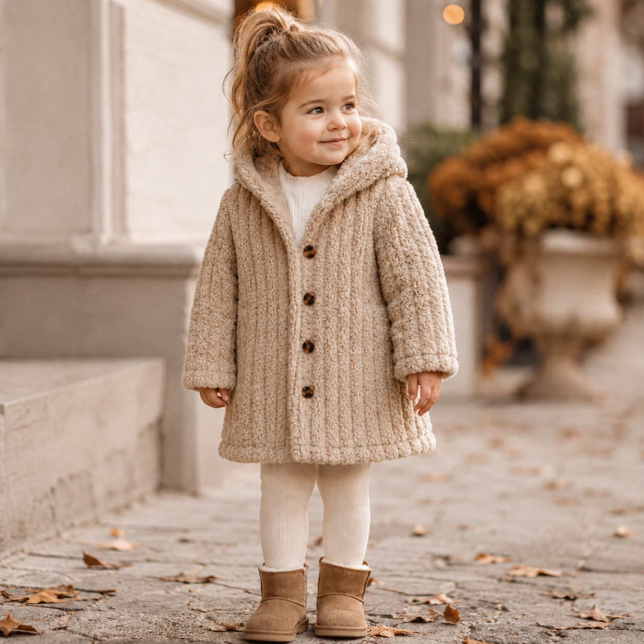 Mini Fashion - Mykt innerfôr i fleece - Vinterjakke til jenter