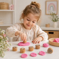 Thumbnail for WoodStamp – Montessori & Kreativt – 6 stk. leirestempler av tre