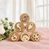 Thumbnail for WoodStamp – Montessori & Kreativt – 6 stk. leirestempler av tre