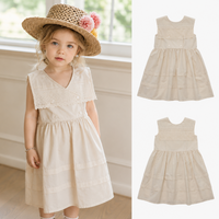 Thumbnail for Sleeveless Dress – Elegant og komfortabel – kjole med blonderkrage