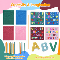 Thumbnail for BrainyKids – Lærings- og sanseaktiviteter – Aktivitetstavle i silikon med bokstaver