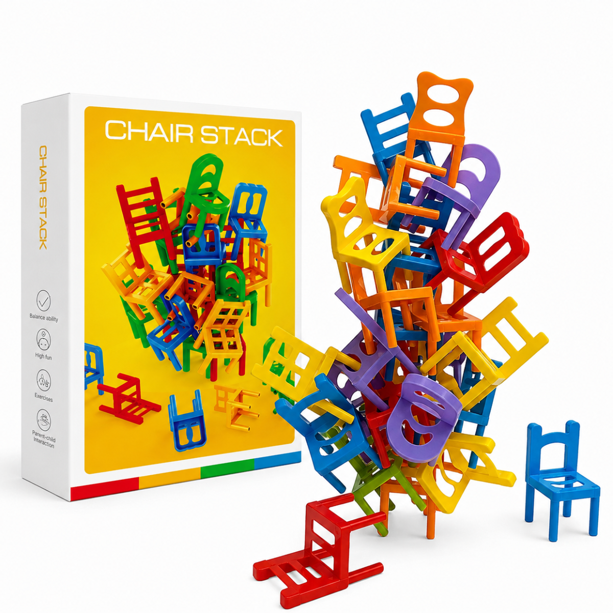 Chair Stack - Interaktiv og stimulerende for kreativiteten - Stable stoler spill