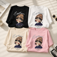 Thumbnail for CuteStyle – Trendy og komfortabel – T-skjorte med oversized tegneserieprint