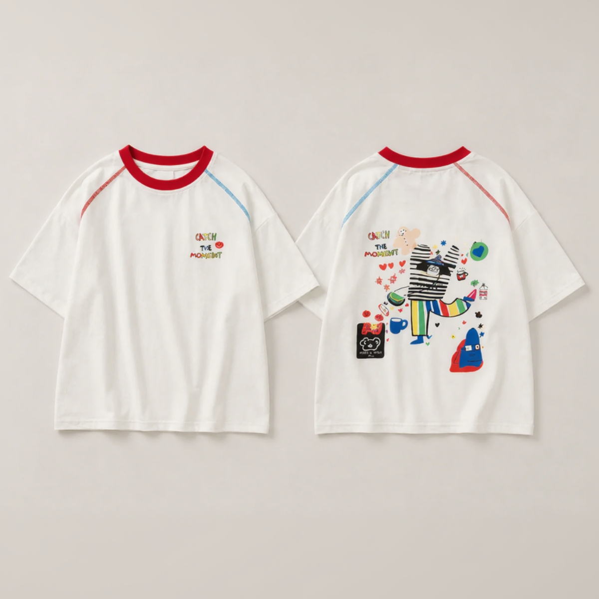 LittleVibe – Lek og kreativitet – Oversized T-skjorte med fargerik illustrasjon