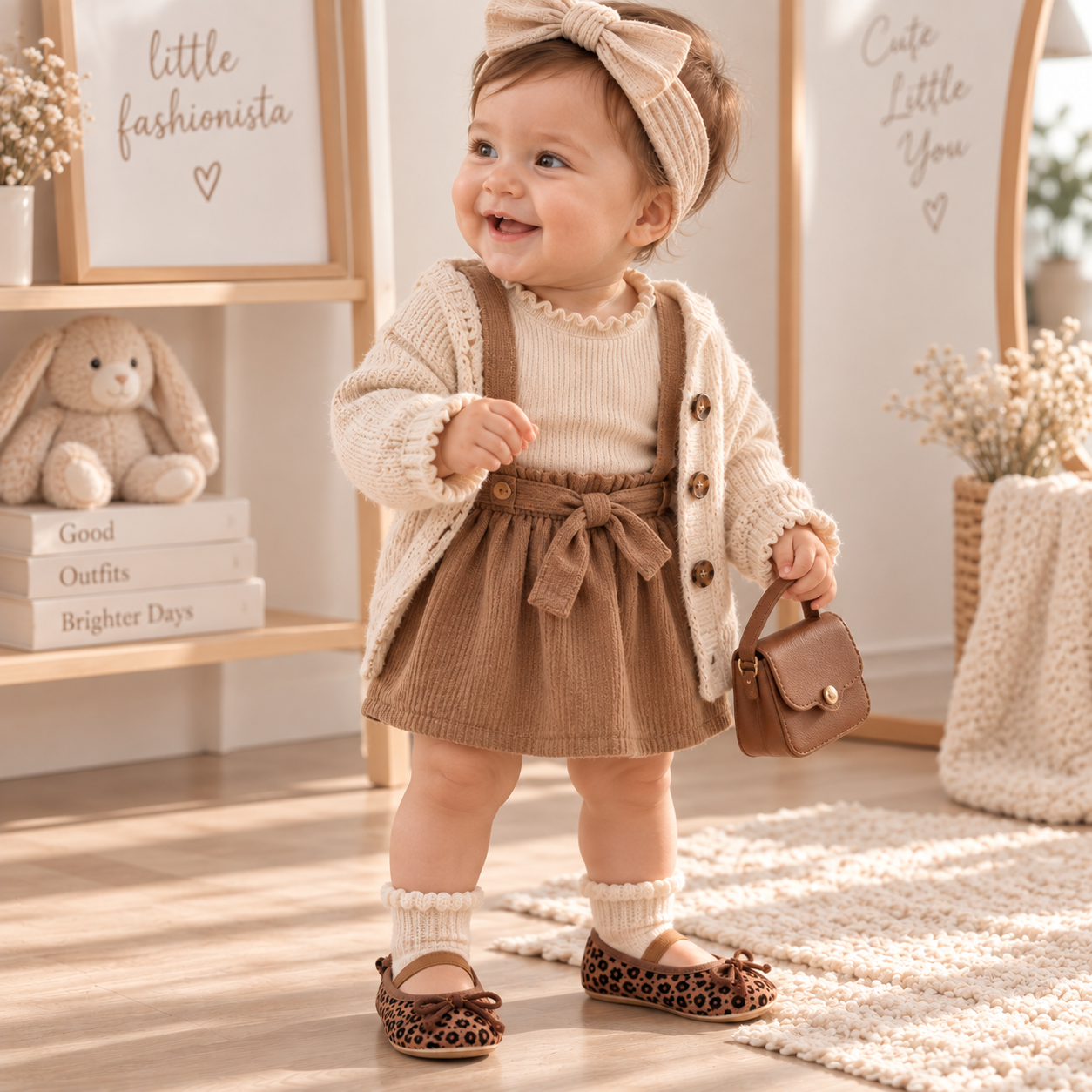 TinyStyle – Søte og elegante – babysko til jenter med leopardmønster