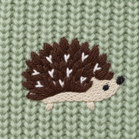 Thumbnail for CozyHedge – Myk og varm – Strikket babyjumpsuit med pinnsvinmønster