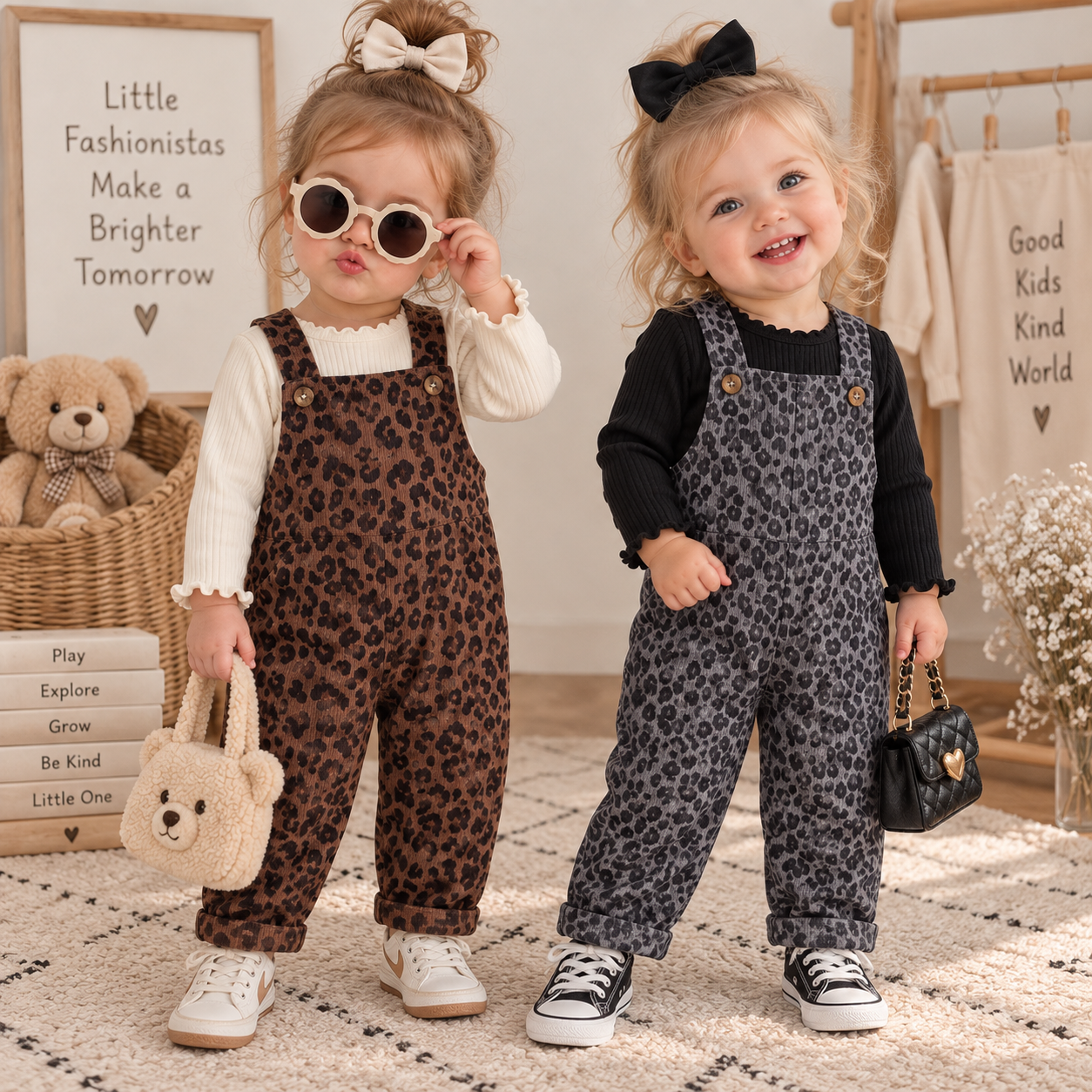 LeopardChic – Trendy og komfortable – Jentebukser med leopardmønster