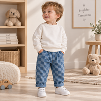 Thumbnail for DenimCheck – Komfortable og trendy – barnebukser med rutemønster