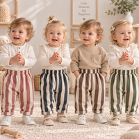 Thumbnail for SoftStripe – Myk og behagelig – babybukser med stripete mønster